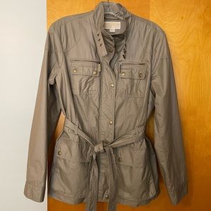 Michael Kors belted utility rain jacket!